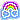 glowing neon rainbow